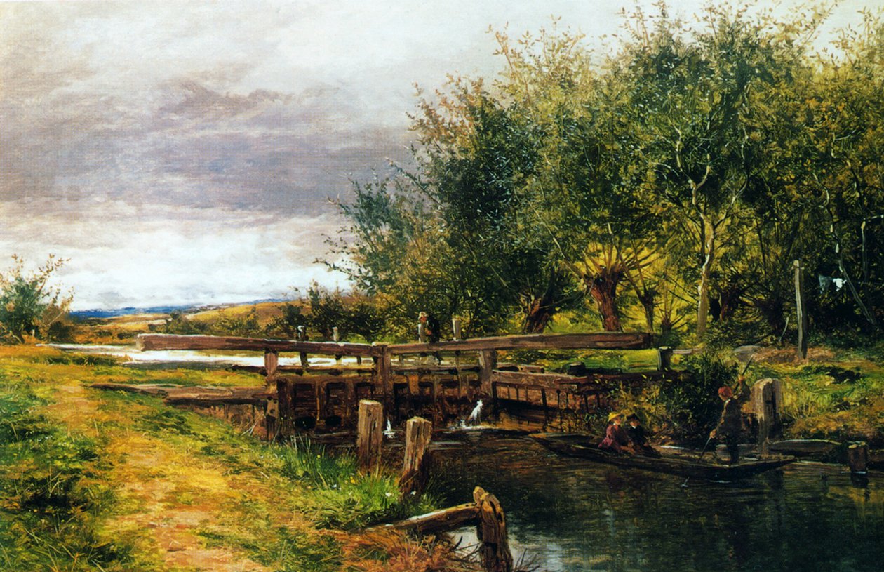 Clive Lock, Thames, 1873 tekijältä Benjamin Williams Leader