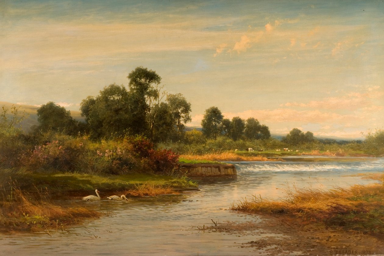 Goring on Thames, 1873 tekijältä Benjamin Williams Leader