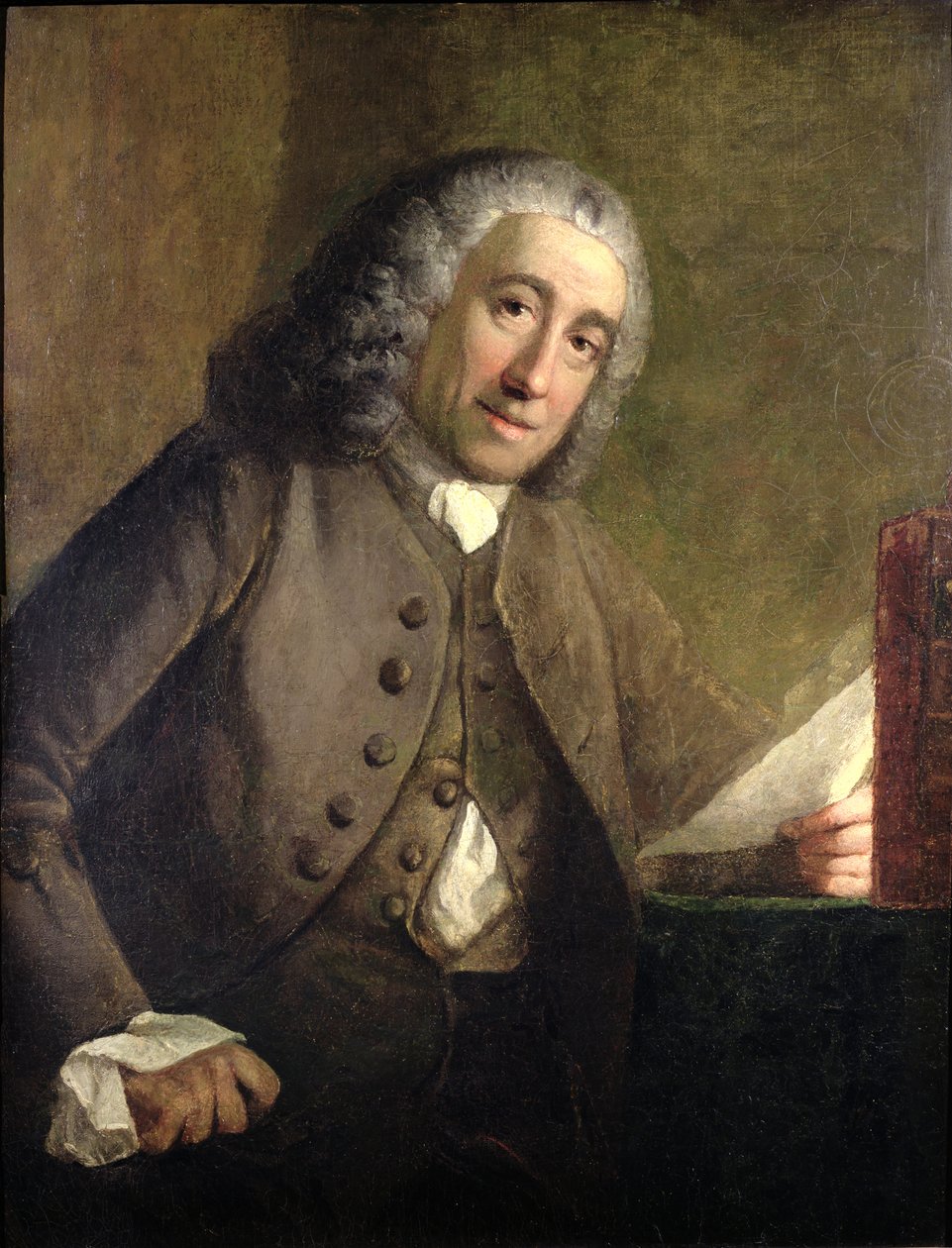 Francis Fauquierin muotokuva, (n. 1704-68) Virginian luutnanttikuvernööri Amerikan siirtomaissa, n. 1757 tekijältä Benjamin Wilson