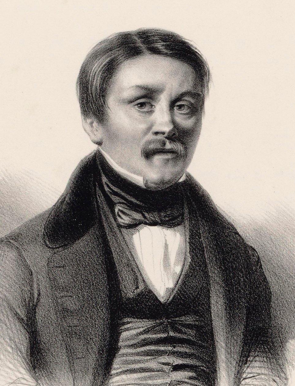 Muotokuva urkurista ja säveltäjästä Hippolyte Monpousta 1804-1841, 1840. tekijältä Benjamin