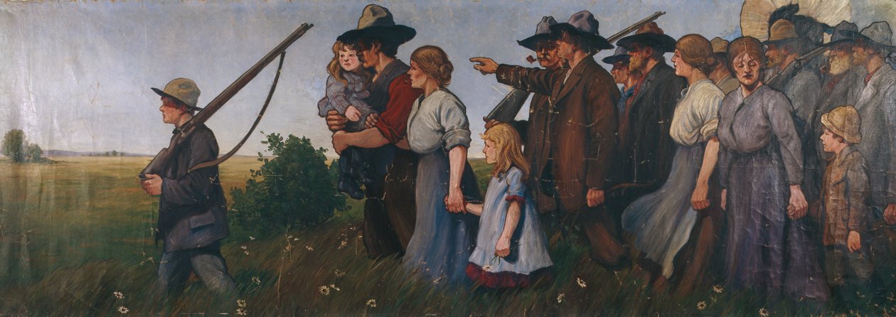 Maahanmuuttaja (maalaus) tekijältä Benjamin Blessum