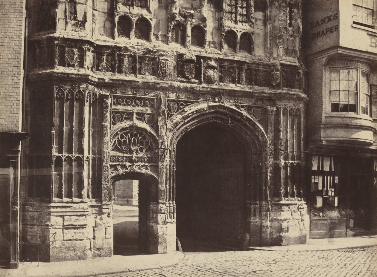 Christchurch Gateway, Canterbury,1854, painettu 1857 (kuva) tekijältä Benjamin Brecknell Turner