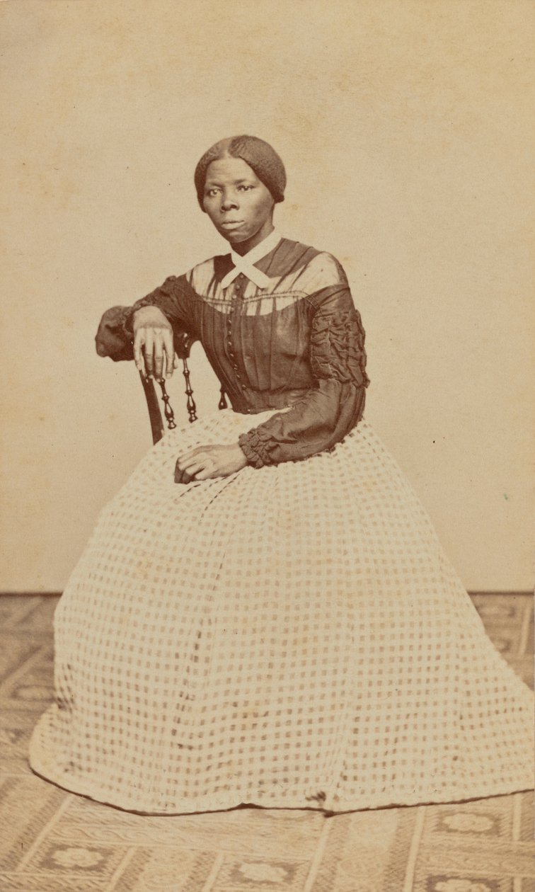 Carte-de-visit -muotokuva Harriet Tubmanista, 1868-1869. tekijältä Benjamin F. Powelson