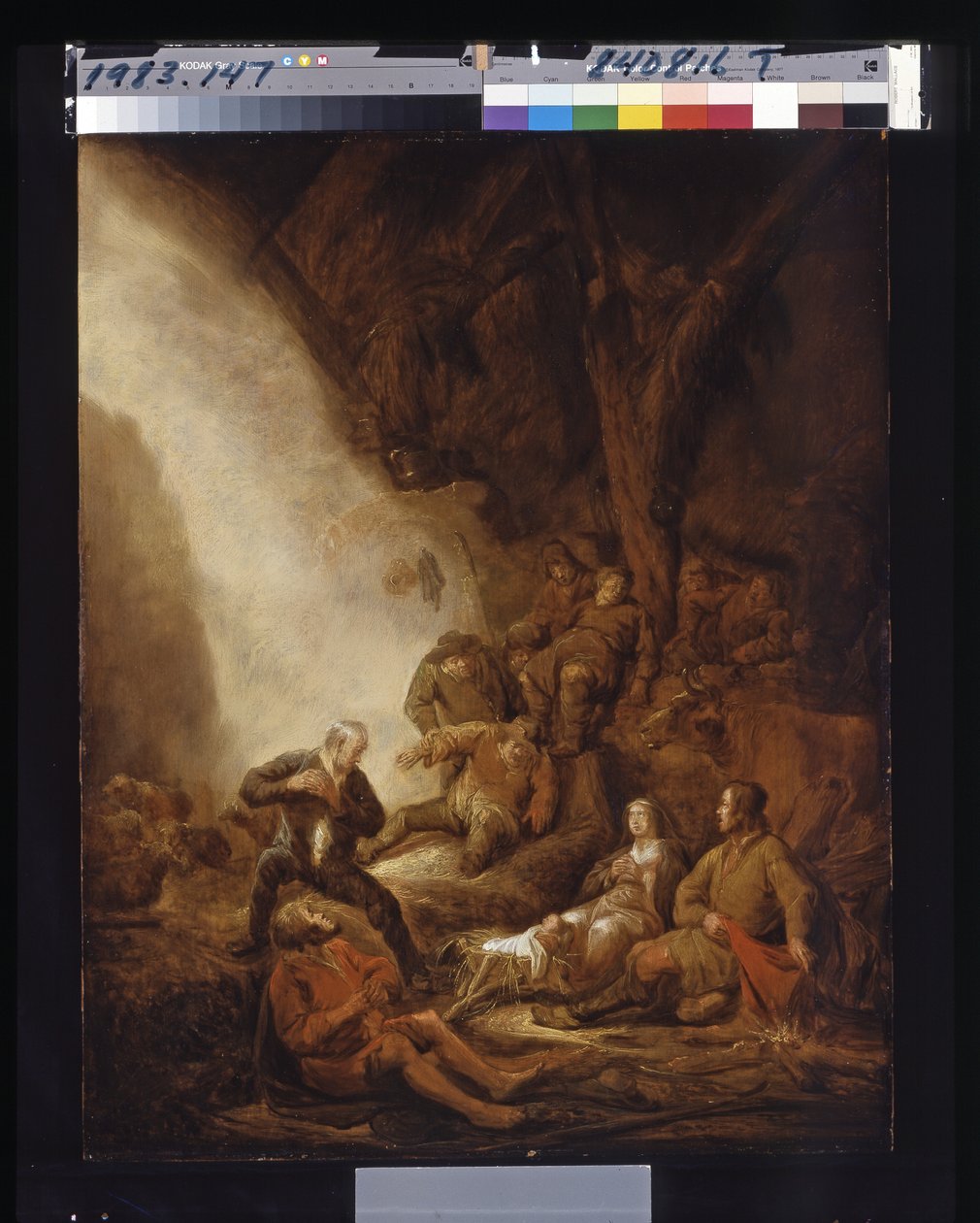 Paimenten palvonta (öljy puulle) tekijältä Benjamin Gerritsz. Cuyp