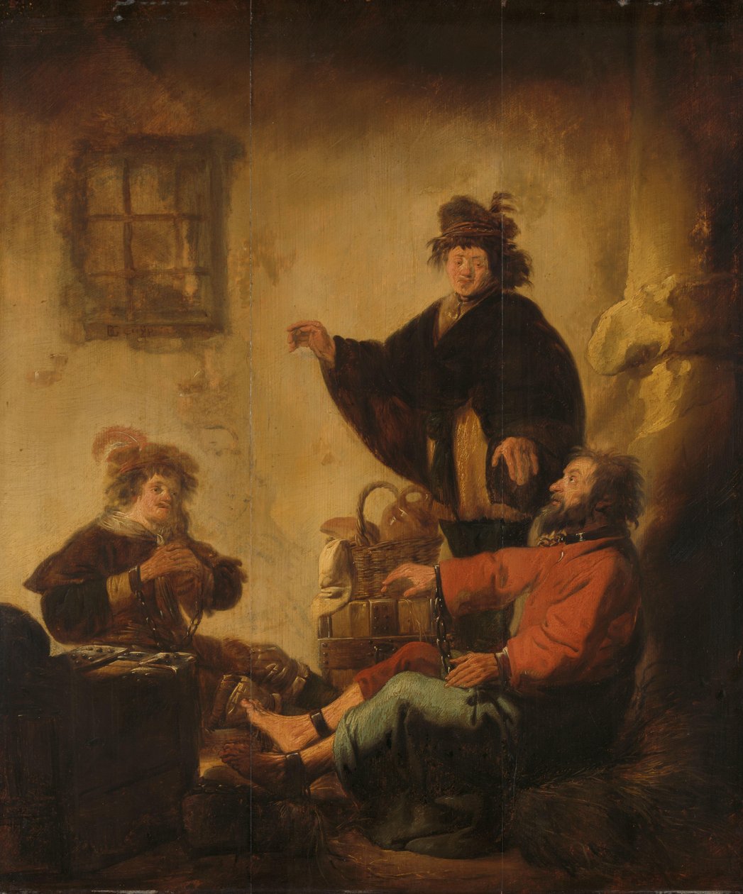 Joseph tulkitsee leipurin ja hovimestari unia (1. Moos. 40:1-19) tekijältä Benjamin Gerritsz Cuyp