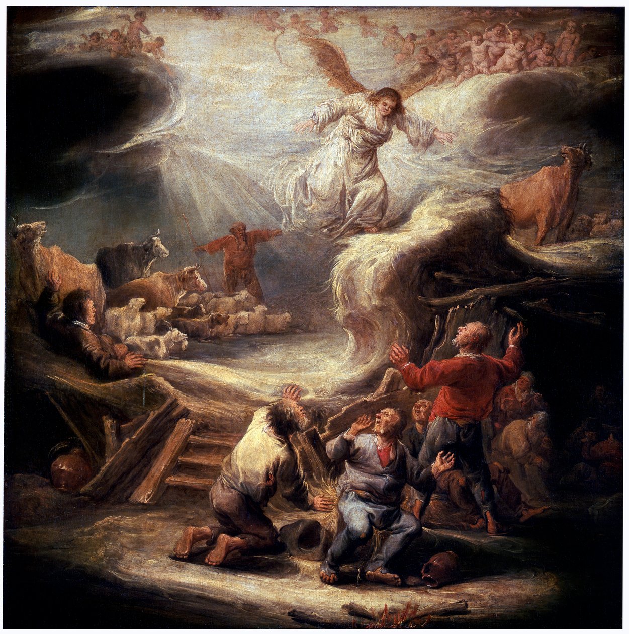 Ilmoitus paimenille, 1600-luku. tekijältä Benjamin Gerritz Cuyp
