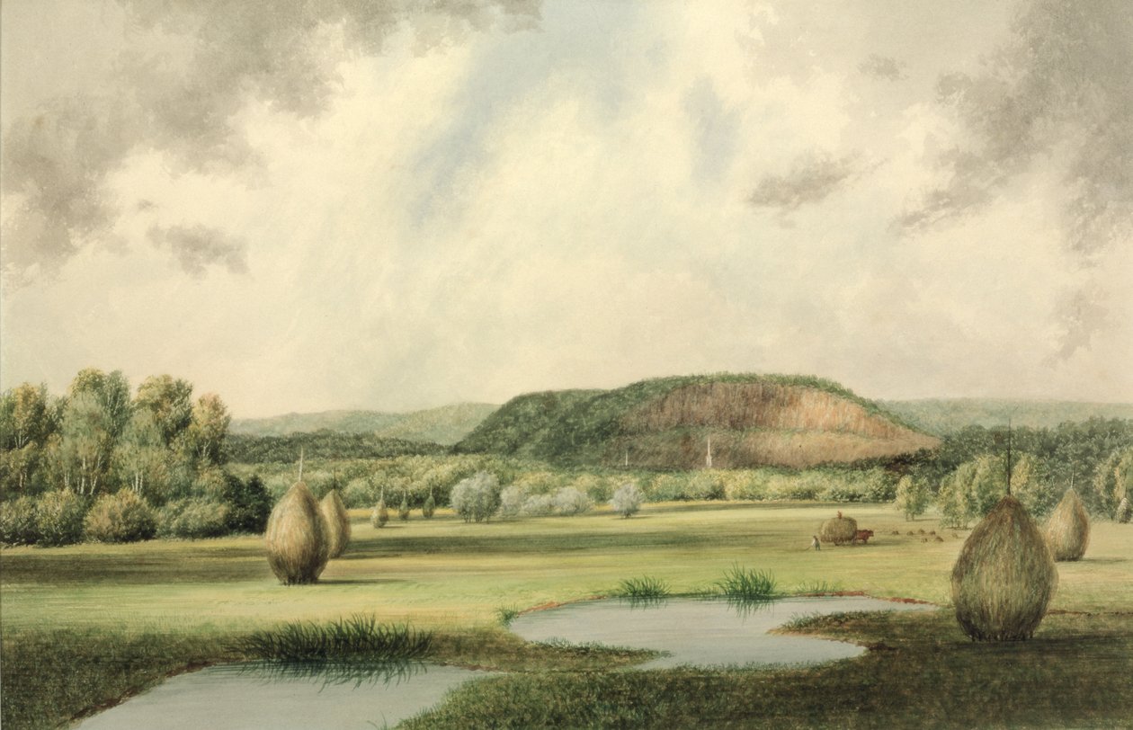 West Rock, New Haven, Connecticut, n. 1854-60 (wc paperilla) tekijältä Benjamin H. Coe