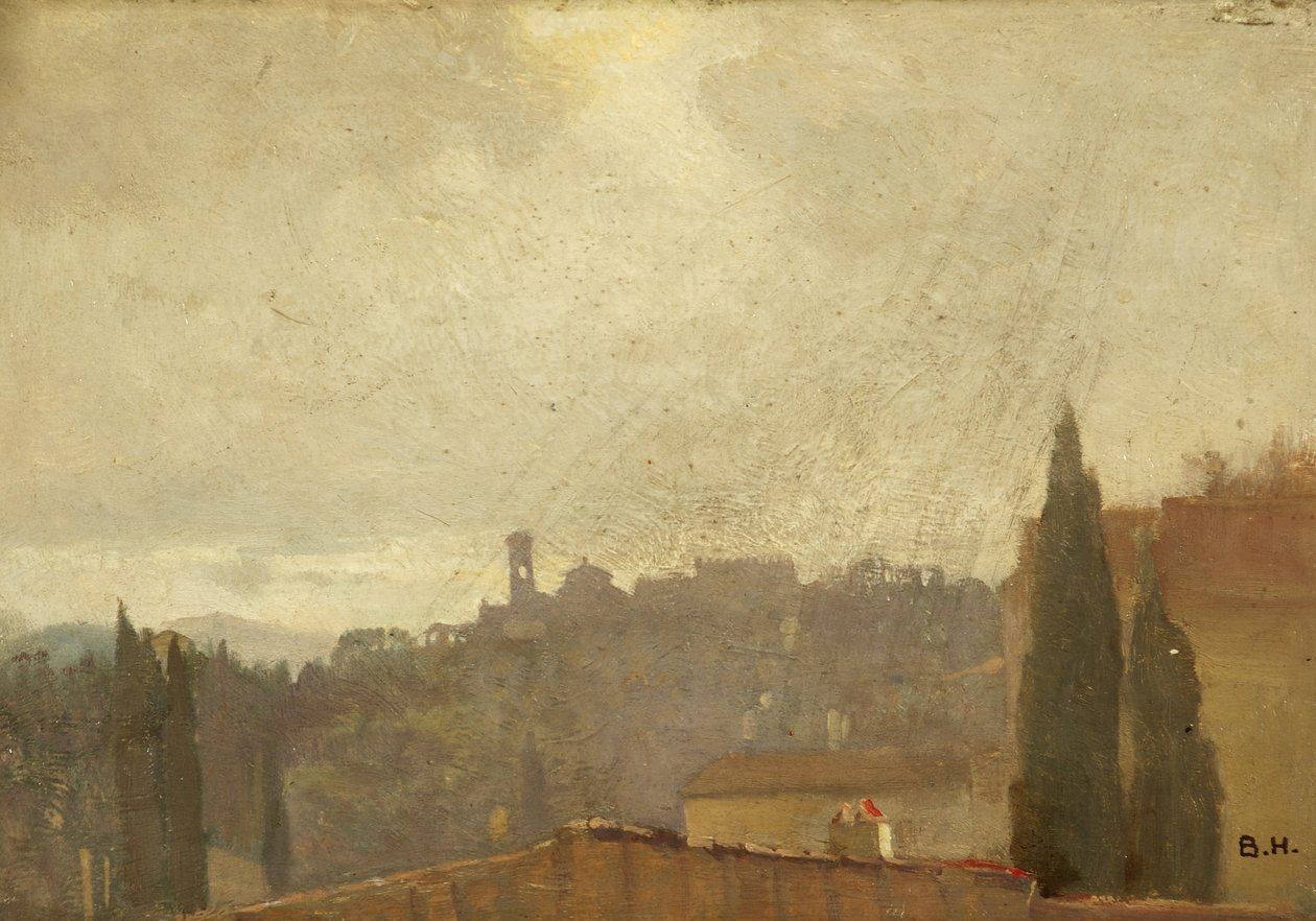San Miniato, Firenze (öljy paneelille) tekijältä Benjamin Haughton