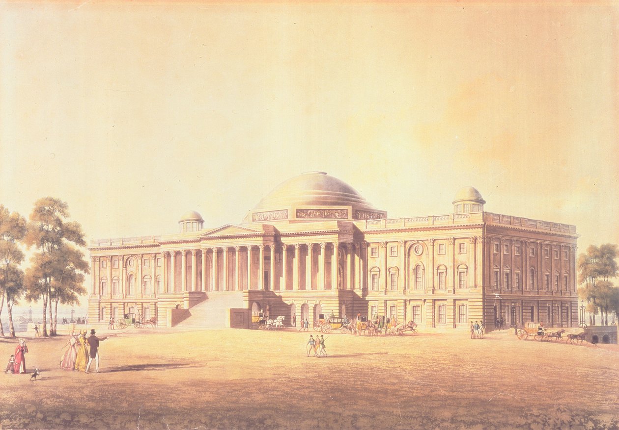 Yhdysvaltain pääkaupunki, kaiverrus Thomas Sutherland, 1825 (akvatinta) tekijältä Benjamin Henry Latrobe