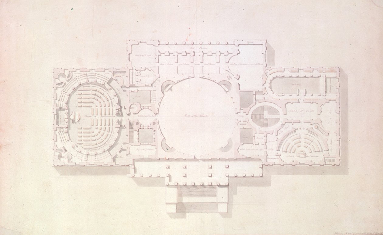 Kapitolin päätarina, USA, 1806 tekijältä Benjamin Henry Latrobe