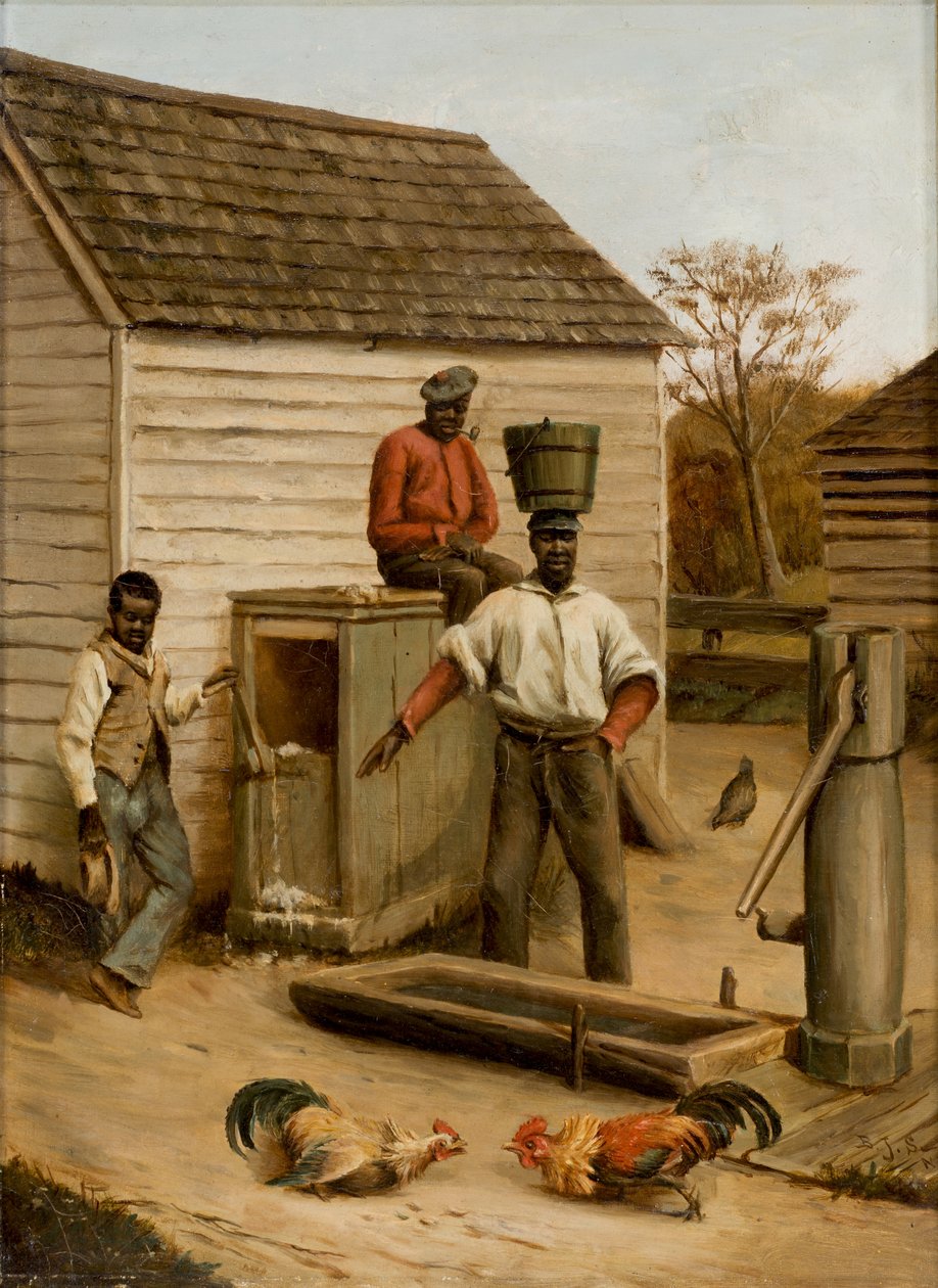 Barnyard-kukkotaistelu, 1860 tekijältä Benjamin J. Severance