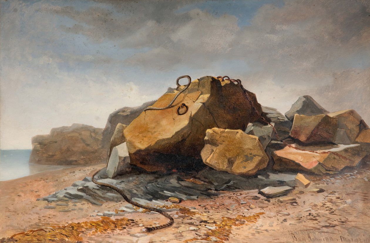 Rantakuvaus, Marazion, Cornwall, 1860. tekijältä Benjamin Johnson