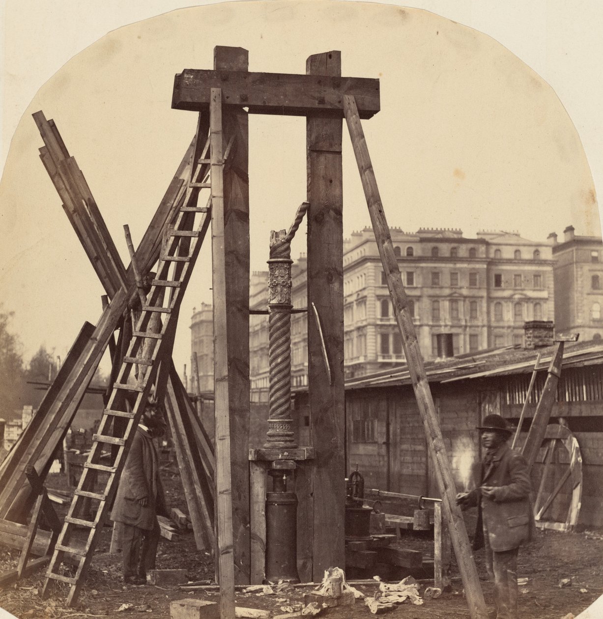 Vuoden 1862 kansainvälisen näyttelyn rakentaminen South Kensingtonissa, 1862 (kuva) tekijältä Benjamin L. Spackman