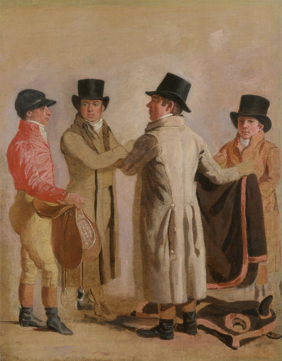 Frank Buckle, John Wastel, Robert Robson ja Stable Lad (öljy kankaalle) tekijältä Benjamin Marshall