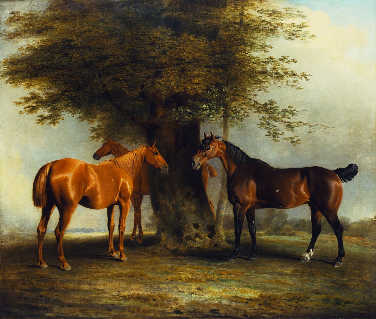 Hunters at Grass, 1801 tekijältä Benjamin Marshall