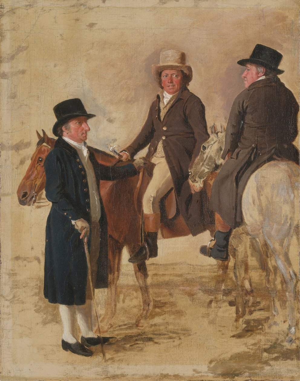 Three Worthies of the Turf Newmarketissa, n. 1804: John Hilton, kankaan tuomari) tekijältä Benjamin Marshall