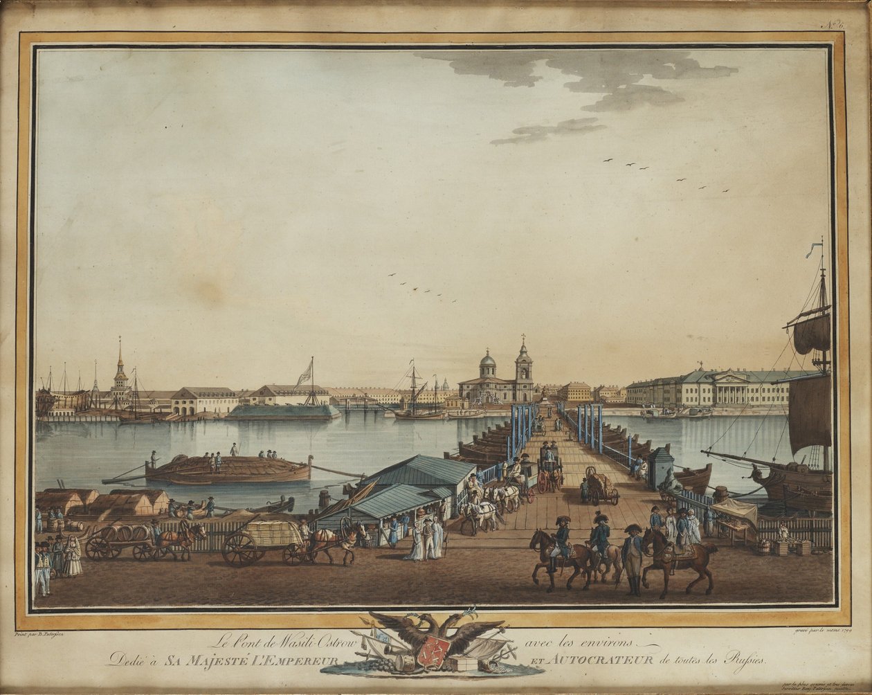 Vaihtosilta Vasilievsky-saarella, 1799 tekijältä Benjamin Paterssen
