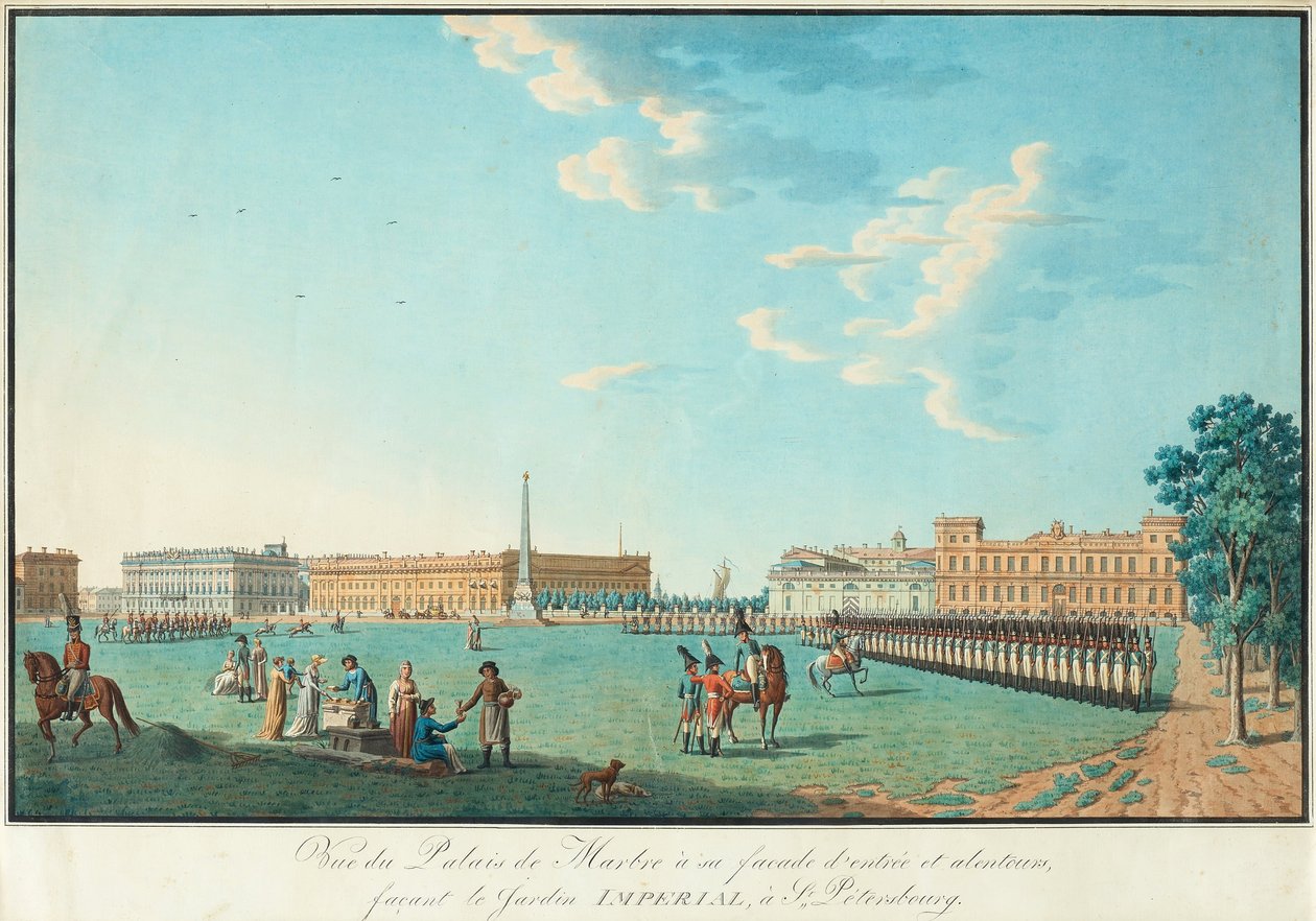 Marmoripalatsi Pietarissa, n. 1800 tekijältä Benjamin Paterssen