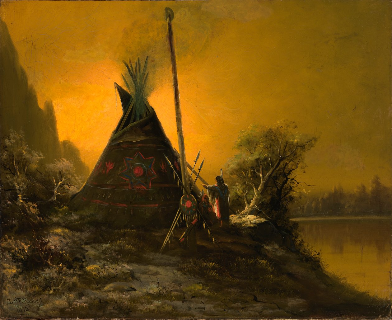 Indian Tipin yökohtaus, 1895. tekijältä Benjamin Raborg