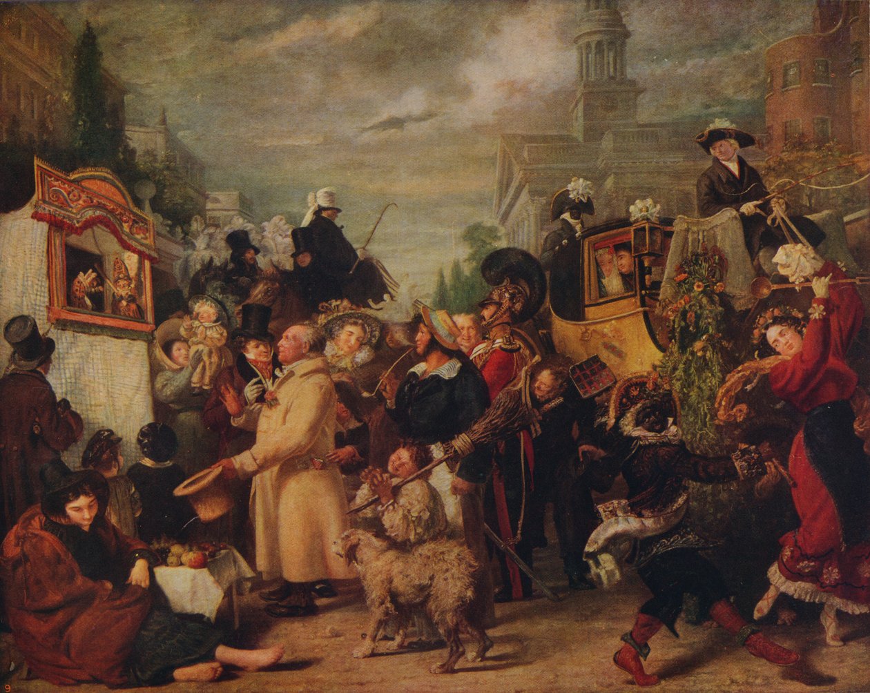 Punch tai vappu, 1829, c1915 tekijältä Benjamin Robert Haydon