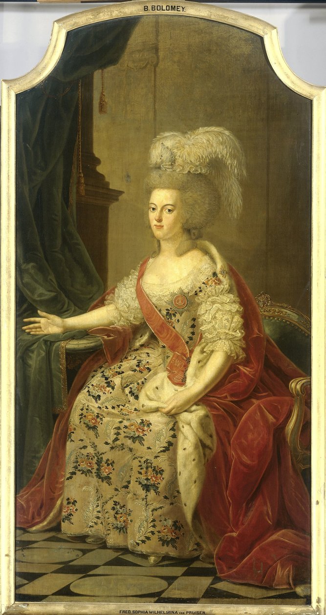 Frederika Sophia Wilhelmina Preussista (1751-1820), prinssi Willem V:n vaimo tekijältä Benjamin Samuel Bolomey