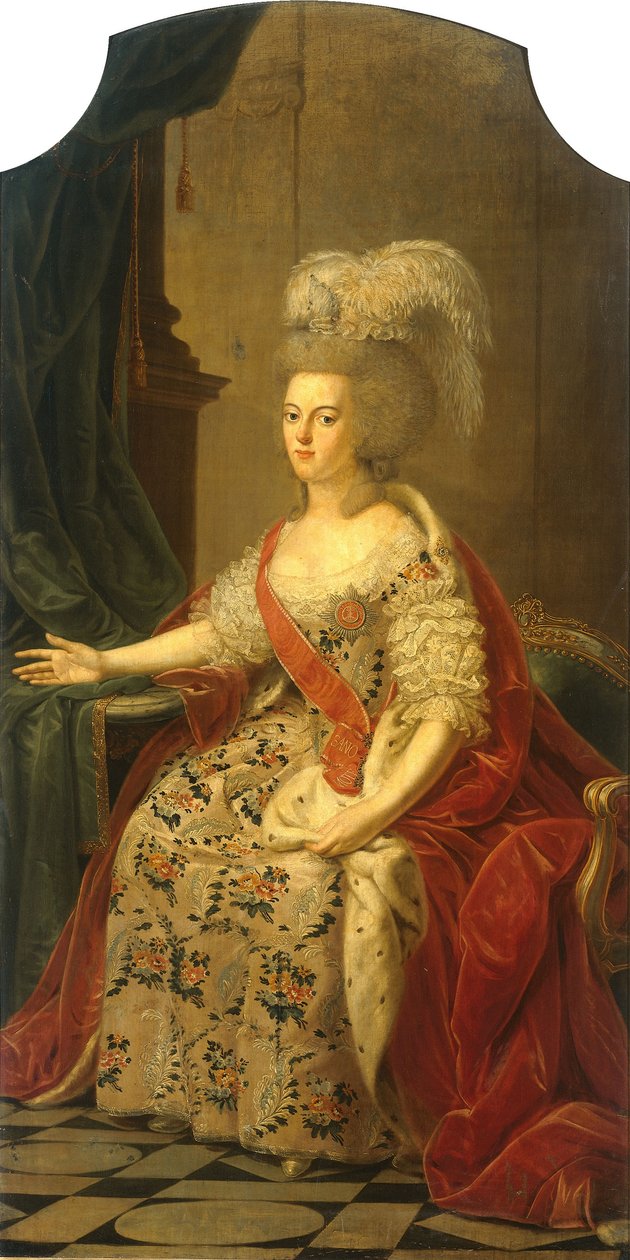 Oranian prinsessa Wilhelmina Preussin muotokuva (1751-1820) tekijältä Benjamin Samuel Bolomey