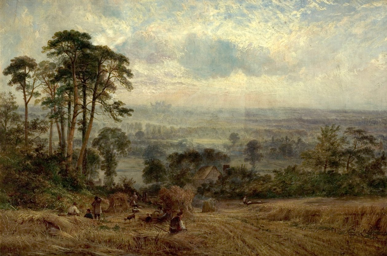 Cornfields, Wollaton Hall, Nottingham, 1800-luku tekijältä Benjamin Shipman