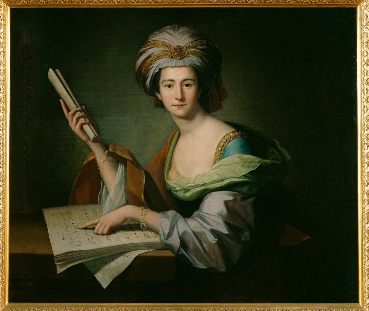 Anna Maria Schulz, Lady Griffin (öljy kankaalle) tekijältä Benjamin West