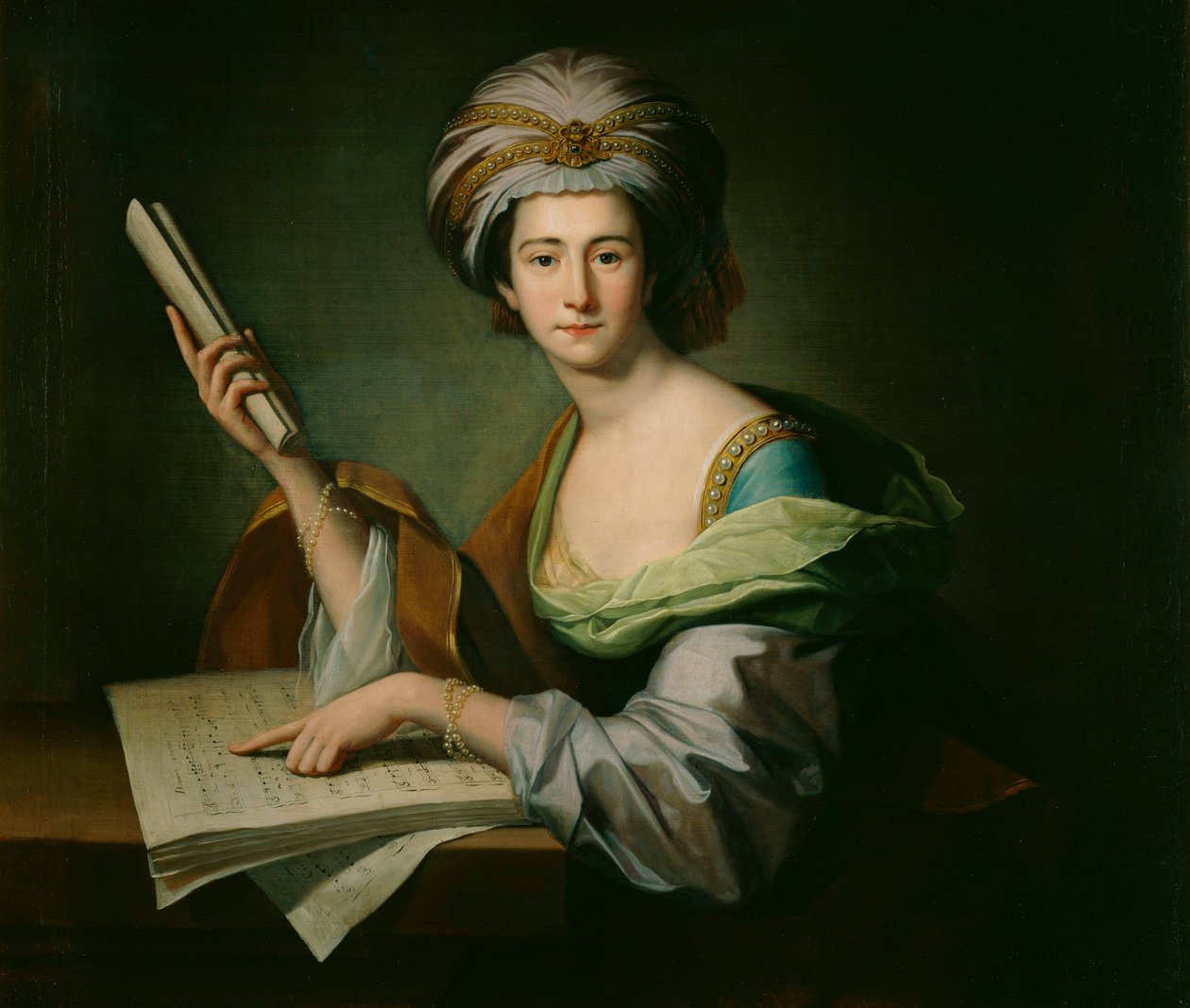 "Anna Maria Schutz, Lady Griffin", c1758-c1764 tekijältä Benjamin West