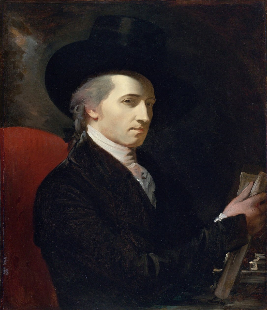 "Omamuotokuva" (omakuva) Benjamin Westin (1738-1820) maalaus - Öljy kankaalle Koko 78,7x67,9 cm Yksityinen kokoelma tekijältä Benjamin West