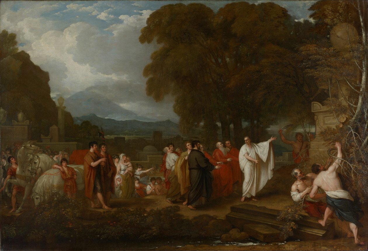 Cicero löytämässä Arkhimedesen hautaa tekijältä Benjamin West