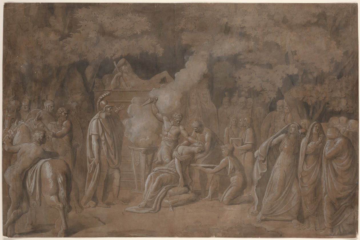 Iphigenian kuolema (?) tekijältä Benjamin West