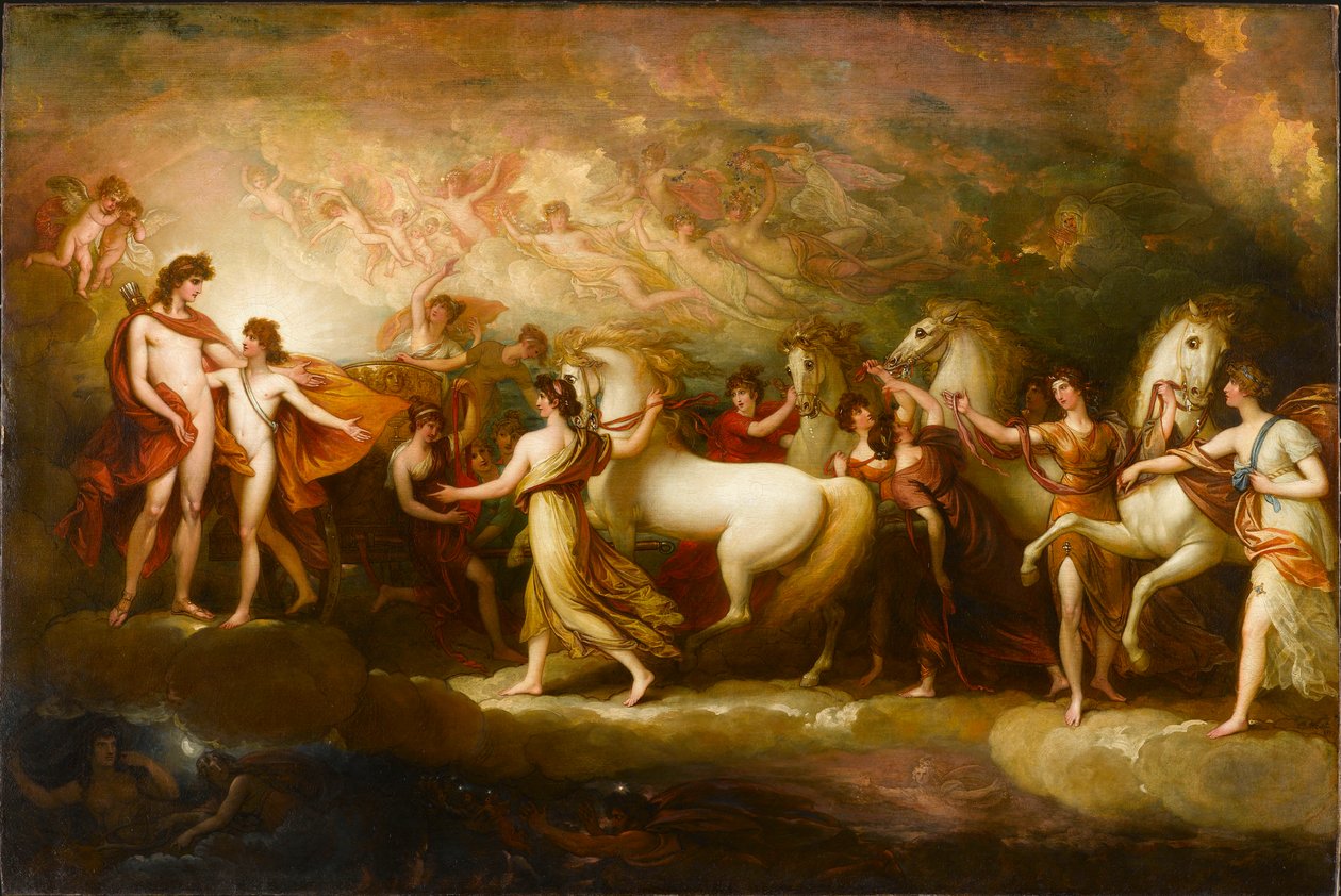Phaeton pyysi Apolloa ajamaan Sun-vaunuja, 1804. tekijältä Benjamin West