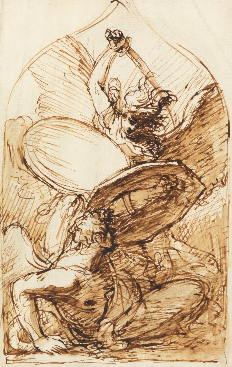 São Miguel e Lúcifer finlandês tekijältä Benjamin West