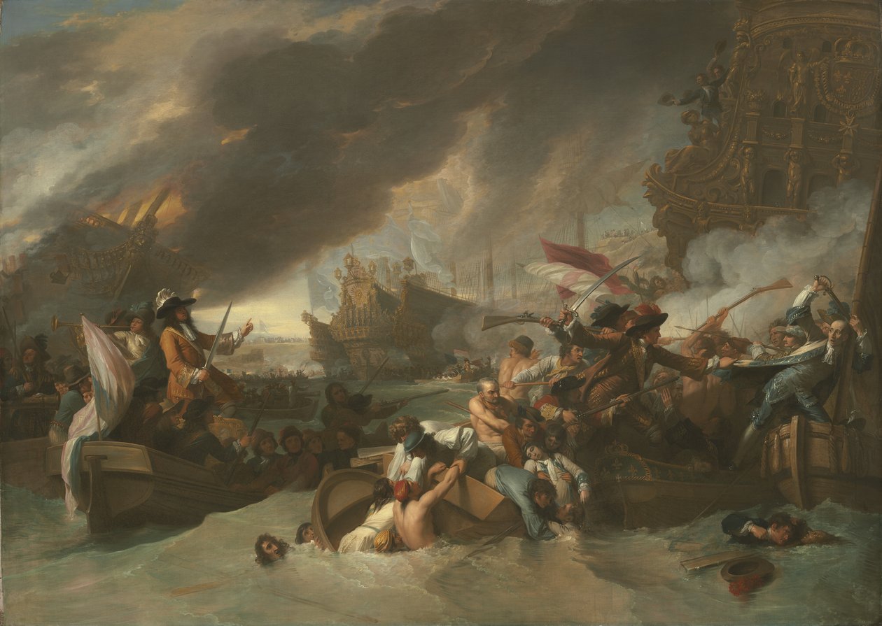 La Hoguen taistelu, noin 1778 tekijältä Benjamin West
