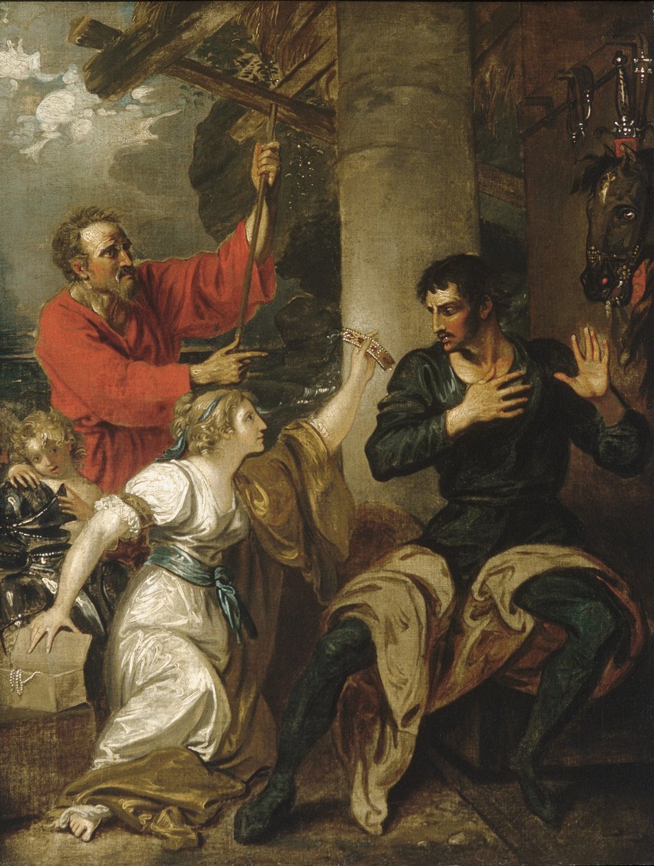 The Damsel ja Orlando, n. 1793 (öljy kankaalle) tekijältä Benjamin West
