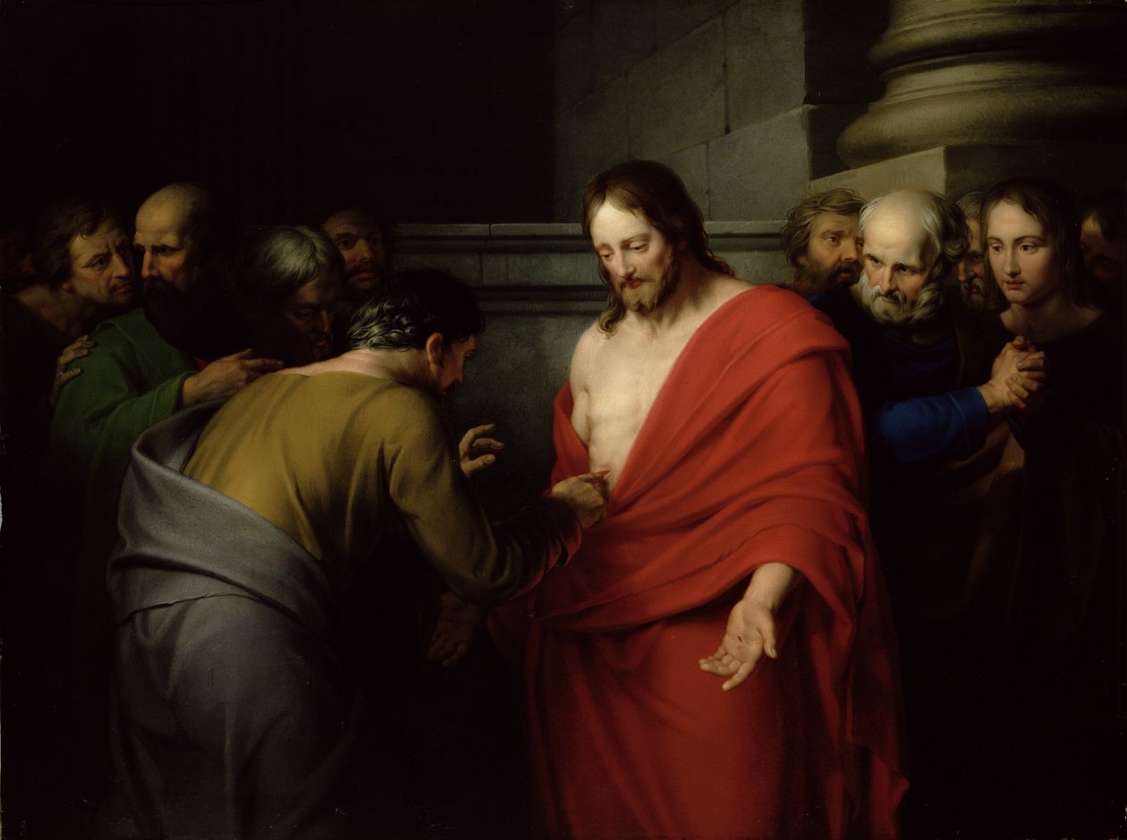 St. Thomasin uskomattomuus (öljy kankaalle) tekijältä Benjamin West