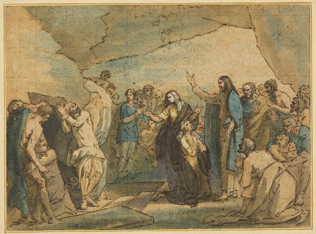 Lasaruksen herättäminen tekijältä Benjamin West