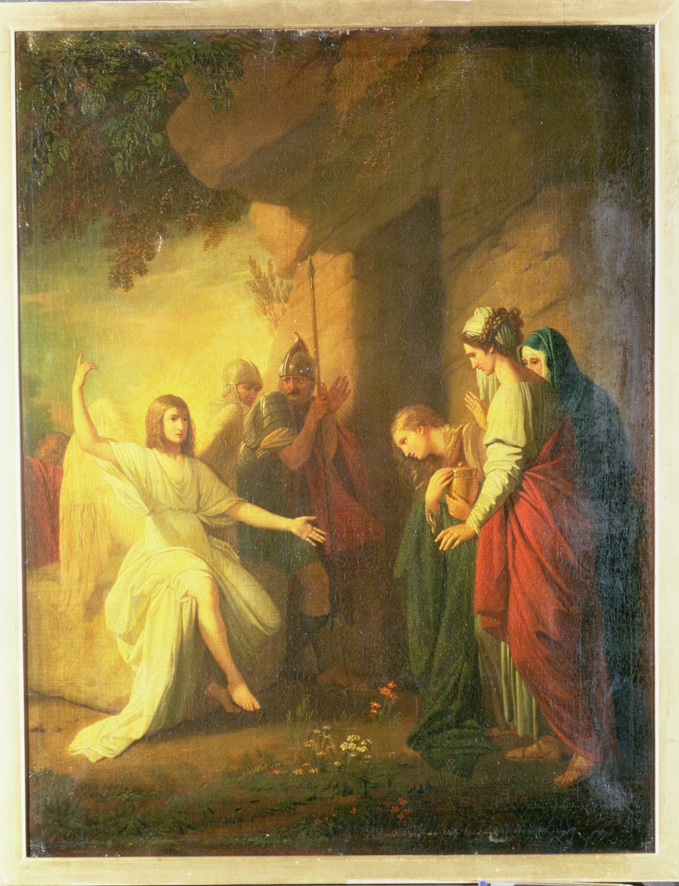 Naiset haudalla - Enkeli Kristuksen haudalla, 1768 tekijältä Benjamin West
