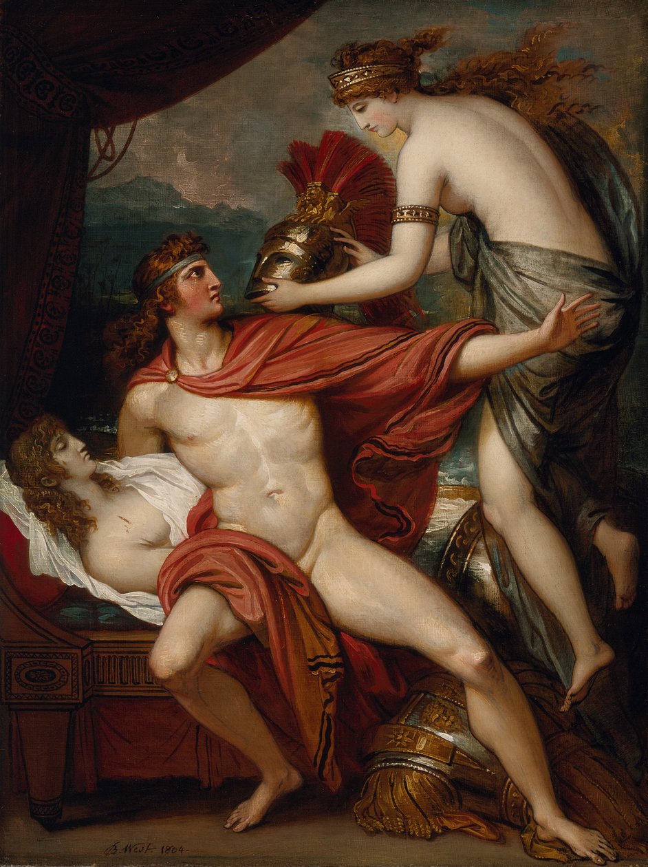 Thetis tuo Akhilleukselle asevarustuksen tekijältä Benjamin West