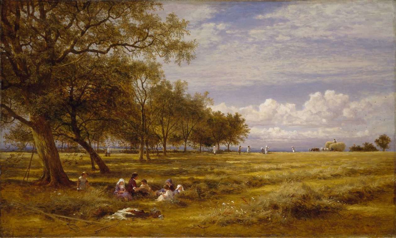 Englantilainen heinäkenttä, 1878 tekijältä Benjamin Williams Leader