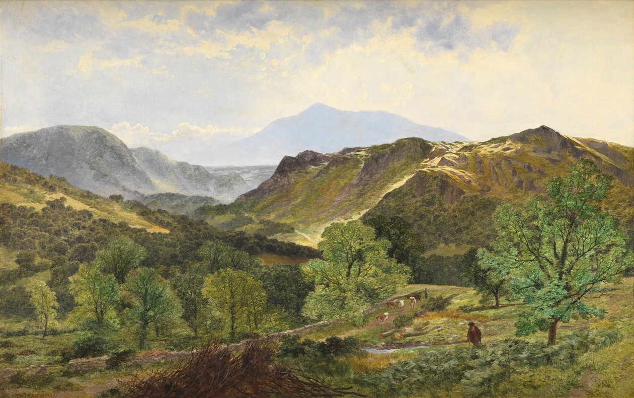 Moel Siabod - Nahkalaaksossa, 1871 tekijältä Benjamin Williams Leader