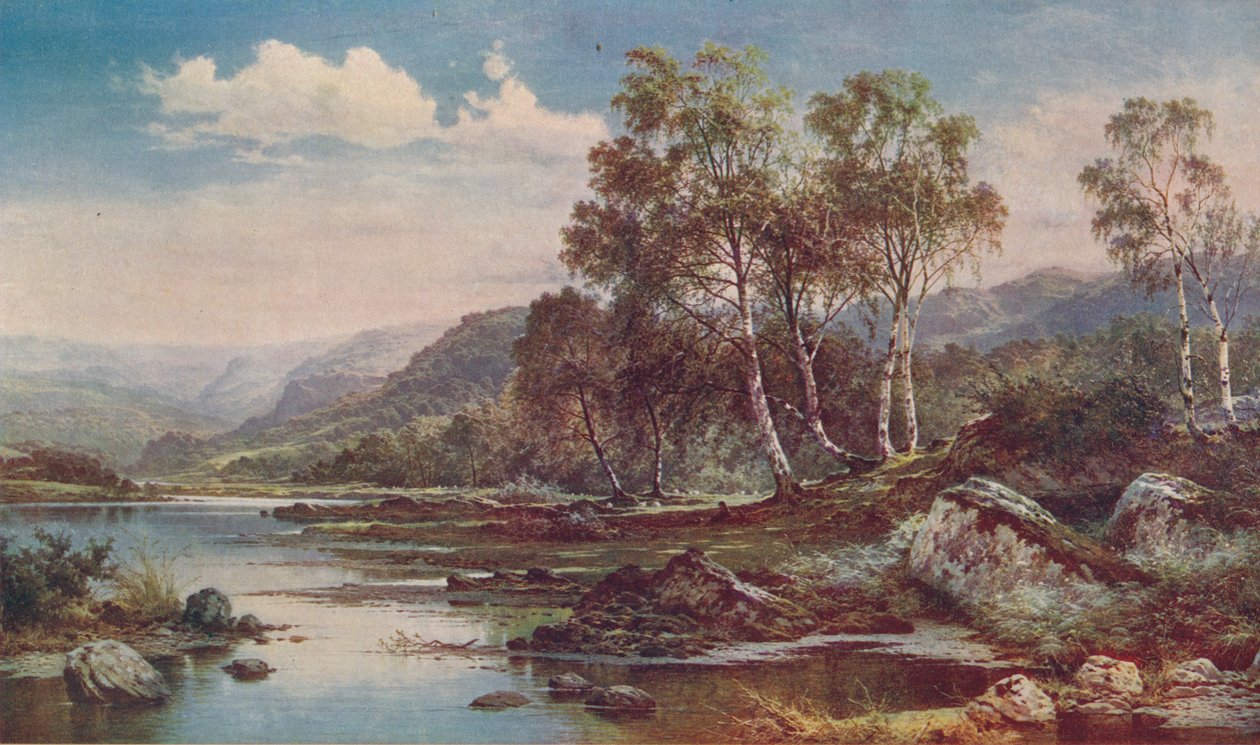 Llugwyn laakso, 1883, c1900 tekijältä Benjamin Williams Leader