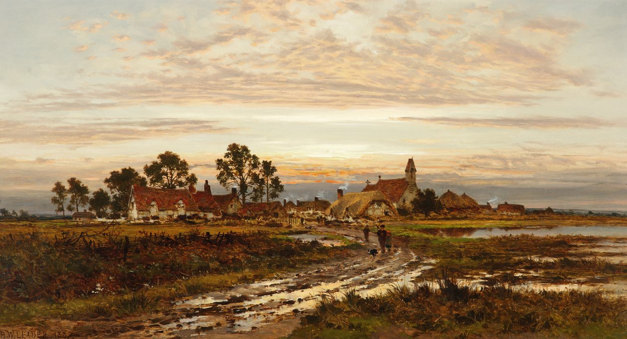 Worcestershiren aamun kirkastuminen sateen jälkeen, 1897 tekijältä Benjamin Williams Leader