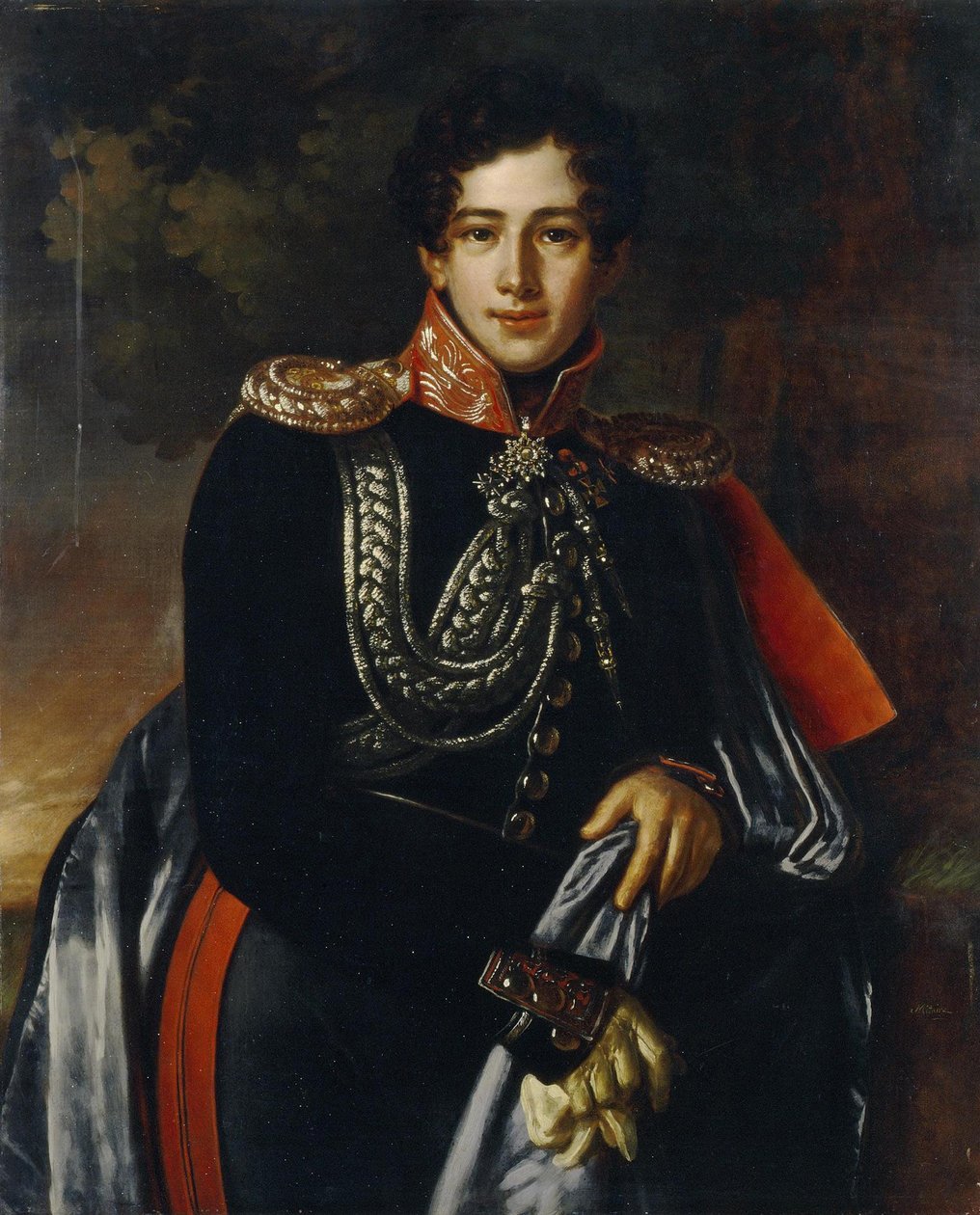 Kreivi Nikolai Aleksandrovitš Samoylovin muotokuva 1800-1842, noin 1825 tekijältä Benois Charles Mitoire