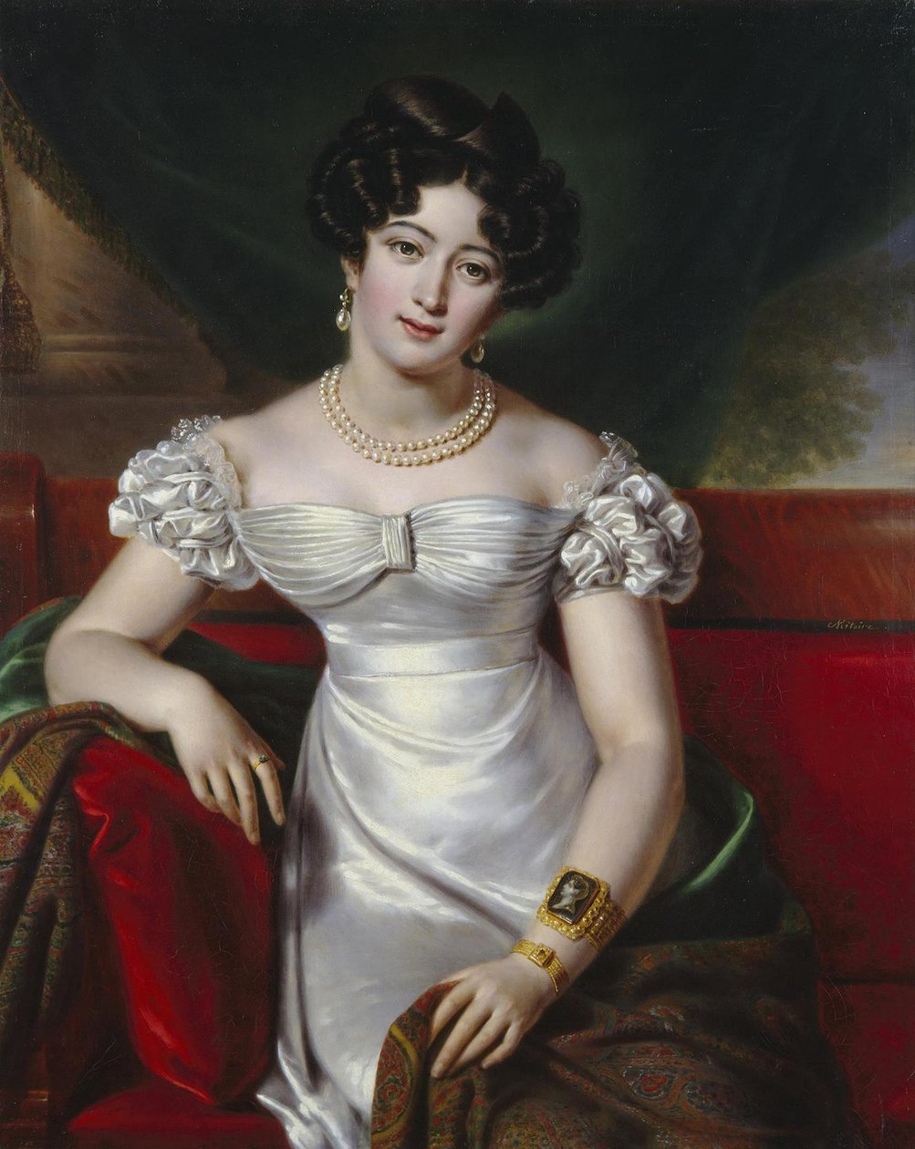 Kreivitär Julia Samoilovan muotokuva, noin 1825 tekijältä Benois Charles Mitoire