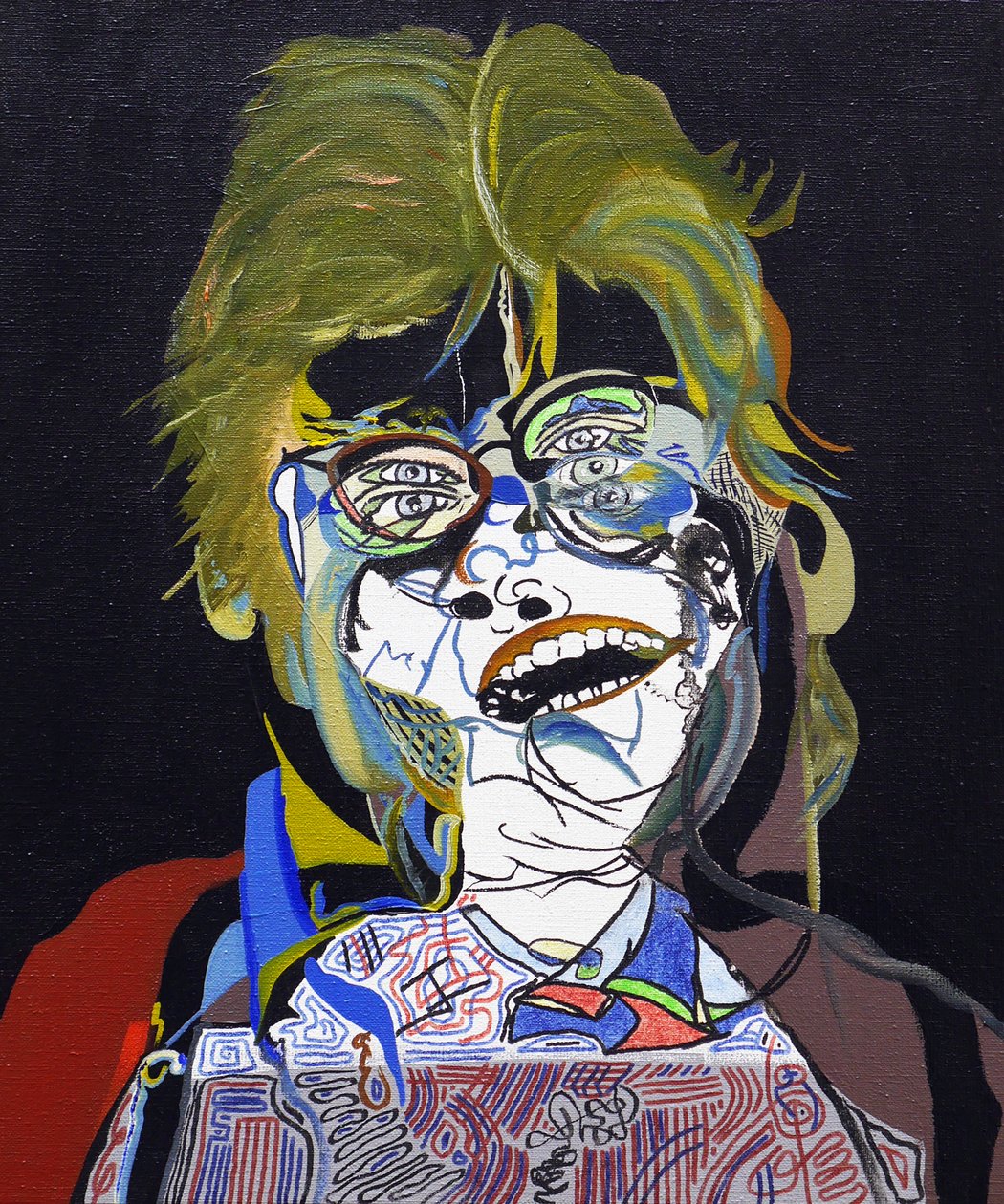 Historian 50 suurinta kirjailijaa : Stephen King, 2015 (öljy ja akryyli kankaalle) tekijältä Benoit Erwann Boucherot