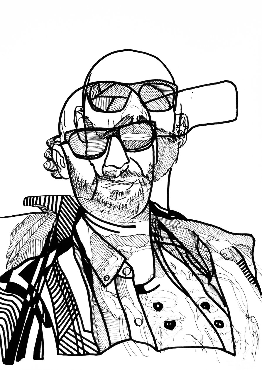 Double Jon 1, 2019 (muste paperille) tekijältä Benoit Erwann Boucherot