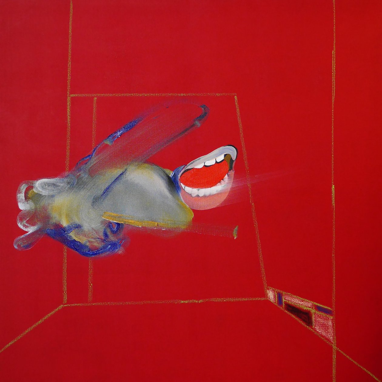 La colère, paneeli 1, 2016 (öljy ja akryyli kankaalle) tekijältä Benoit Erwann Boucherot
