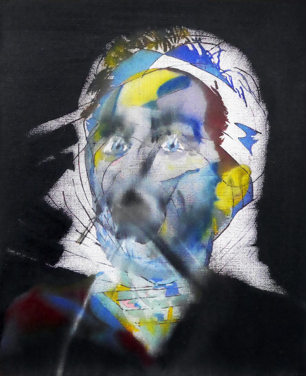 Surautoportrait au hijab, 2017 (öljy kankaalle) tekijältä Benoit Erwann Boucherot